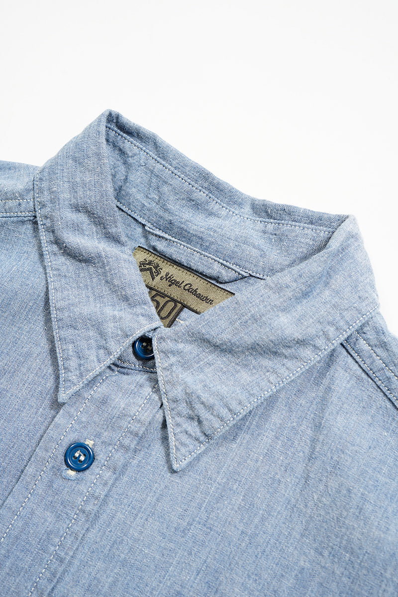 【ナイジェル・ケーボン】MAN / USネイビーシャツ - ハンクダイイング / US NAVY SHIRT - HANK DYEING