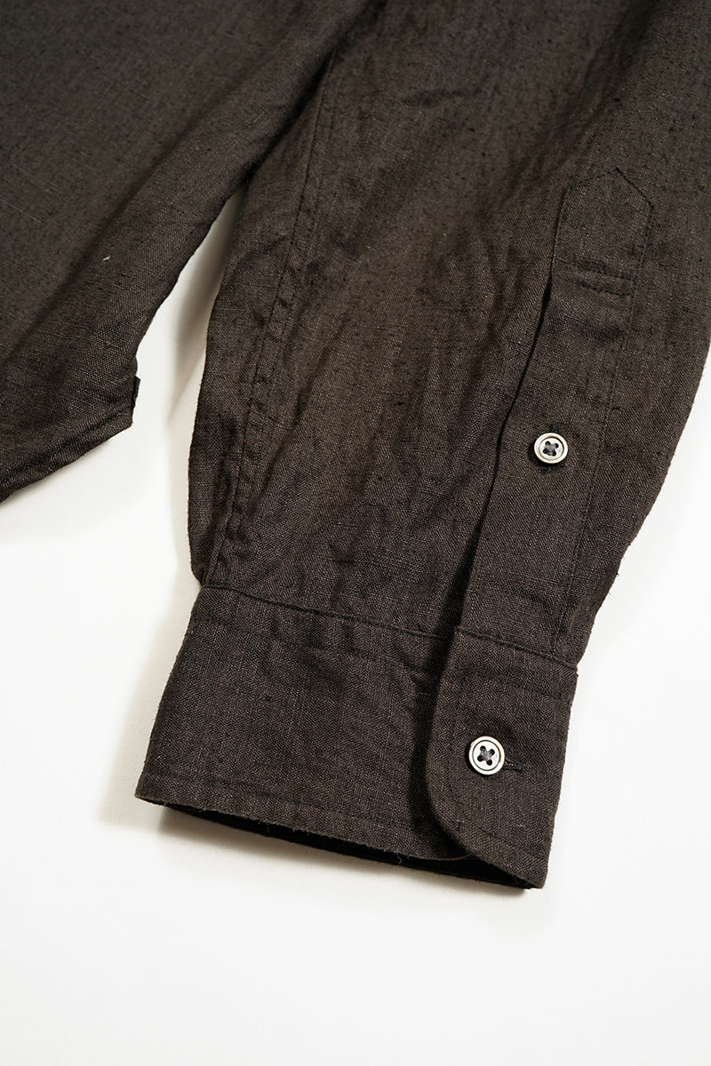 【ナイジェル・ケーボン】MAN / ブリティッシュオフィサーズシャツ - ヘンプホースクロス / BRITISH OFFICERS SHIRT - HEMPHORSE CLOTH