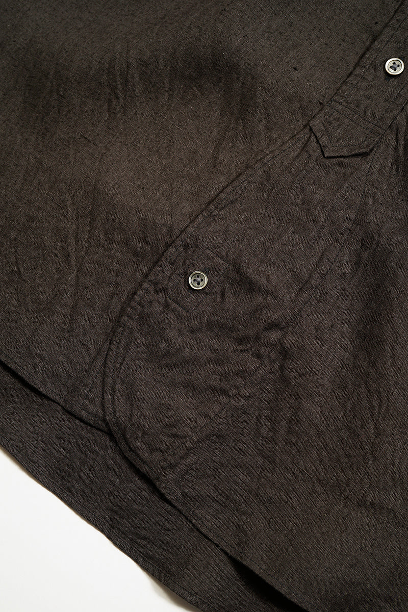 【ナイジェル・ケーボン】MAN / ブリティッシュオフィサーズシャツ - ヘンプホースクロス / BRITISH OFFICERS SHIRT - HEMPHORSE CLOTH
