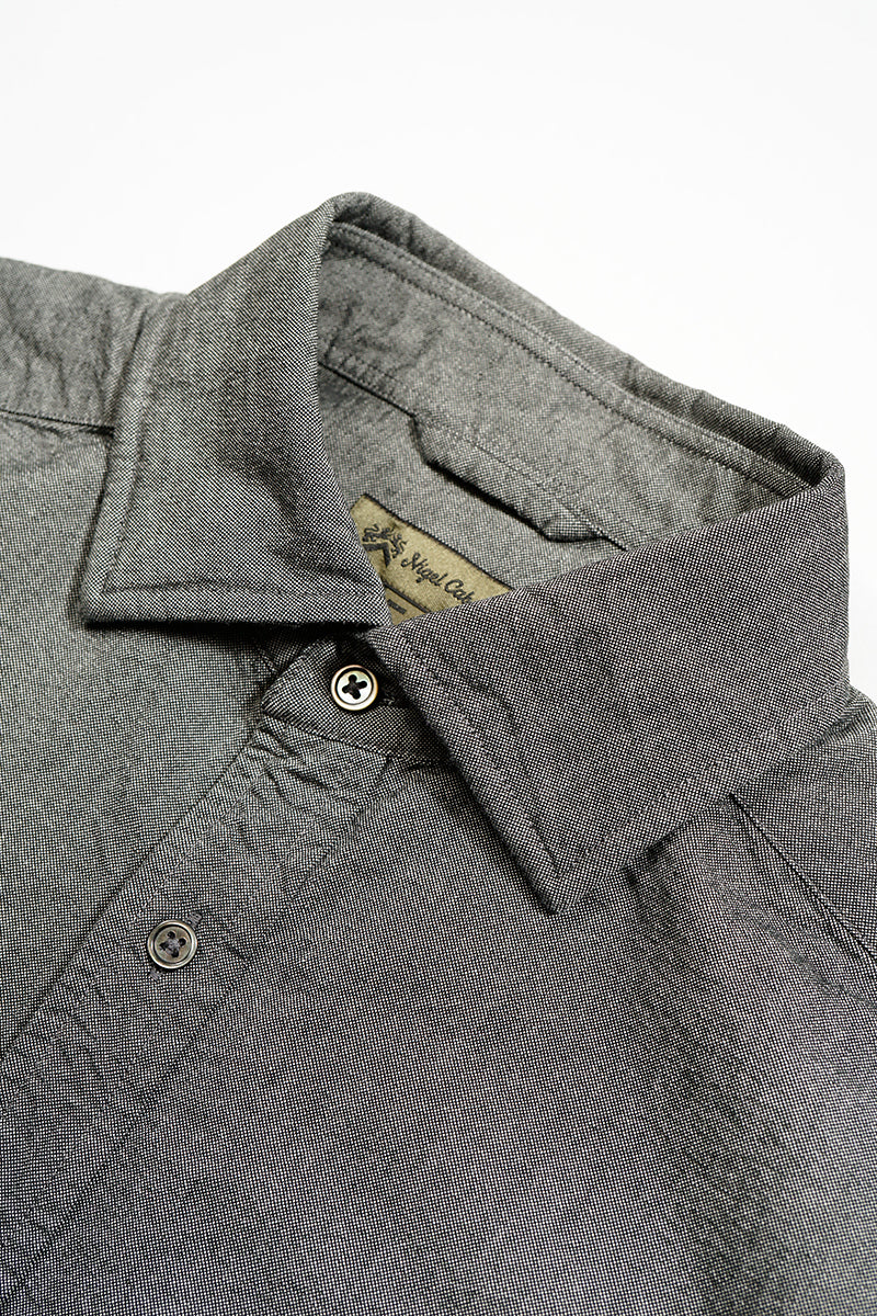 【ナイジェル・ケーボン】MAN / ブリティッシュオフィサーズシャツ - ブラック / BRITISH OFFICERS SHIRT - BLACK
