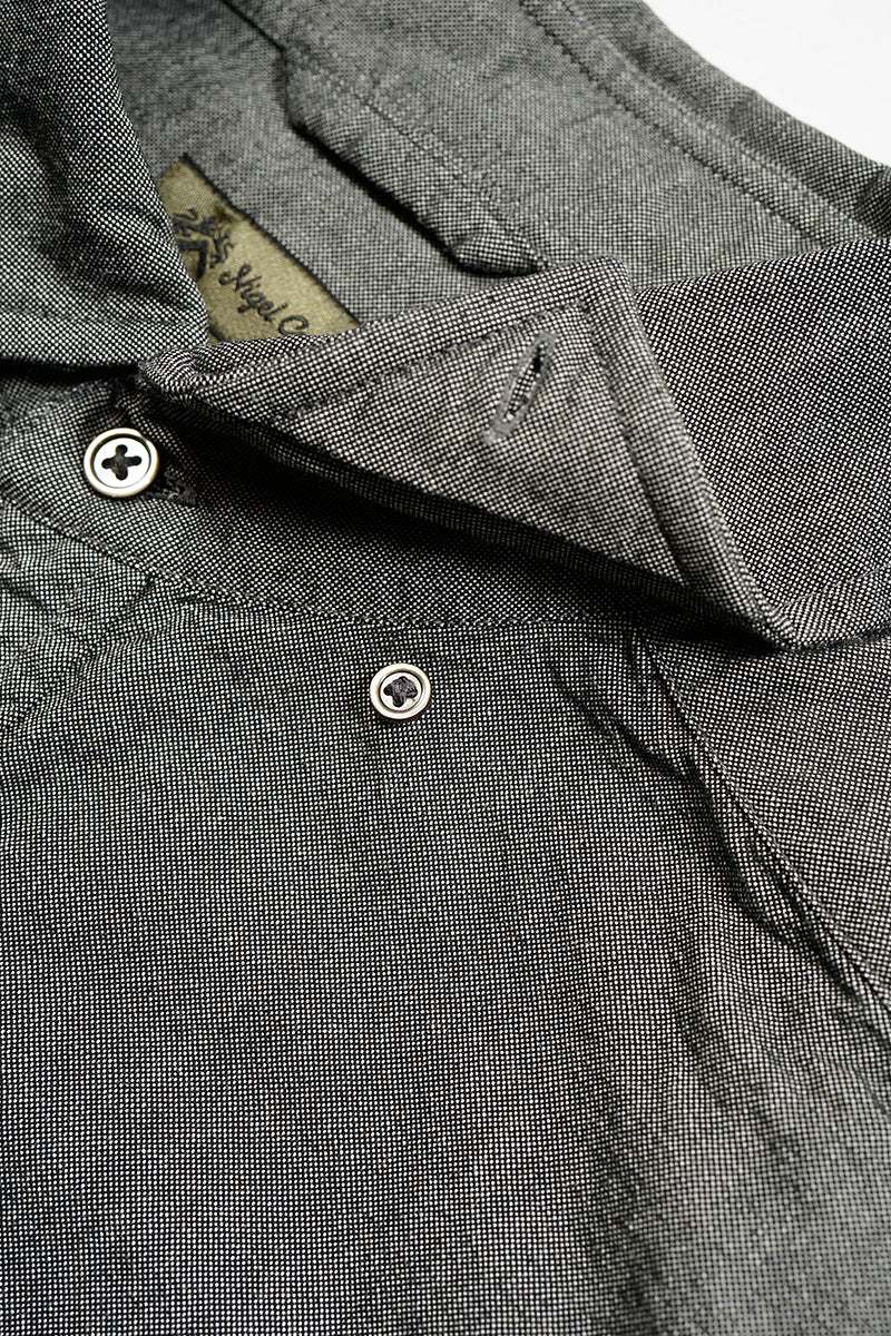 【ナイジェル・ケーボン】MAN / ブリティッシュオフィサーズシャツ - ブラック / BRITISH OFFICERS SHIRT - BLACK