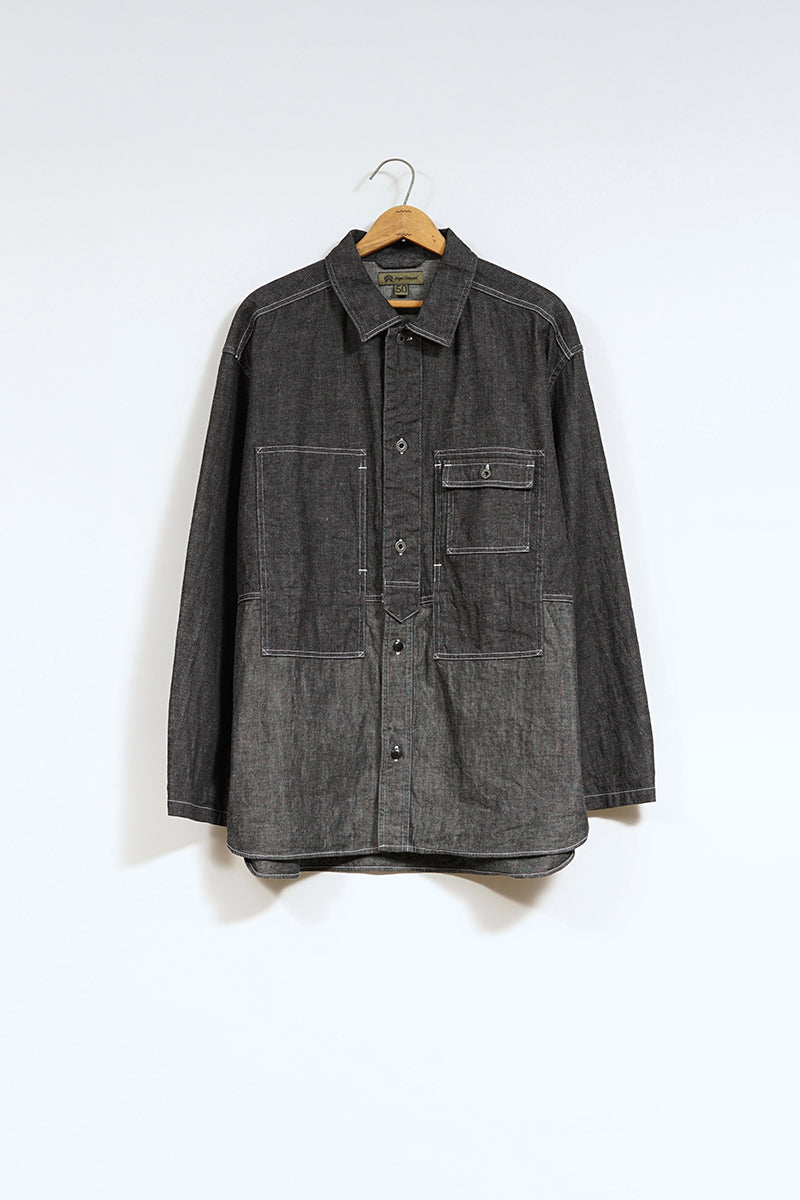 【ナイジェル・ケーボン】MAN / ユーティリティーシャツ タイプ2 - 10オンスデニムブラック / UTILITY SHIRT TYPE2 - 10oz DENIM BLACK