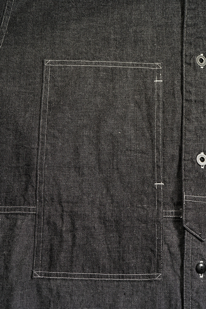 【ナイジェル・ケーボン】MAN / ユーティリティーシャツ タイプ2 - 10オンスデニムブラック / UTILITY SHIRT TYPE2 - 10oz DENIM BLACK