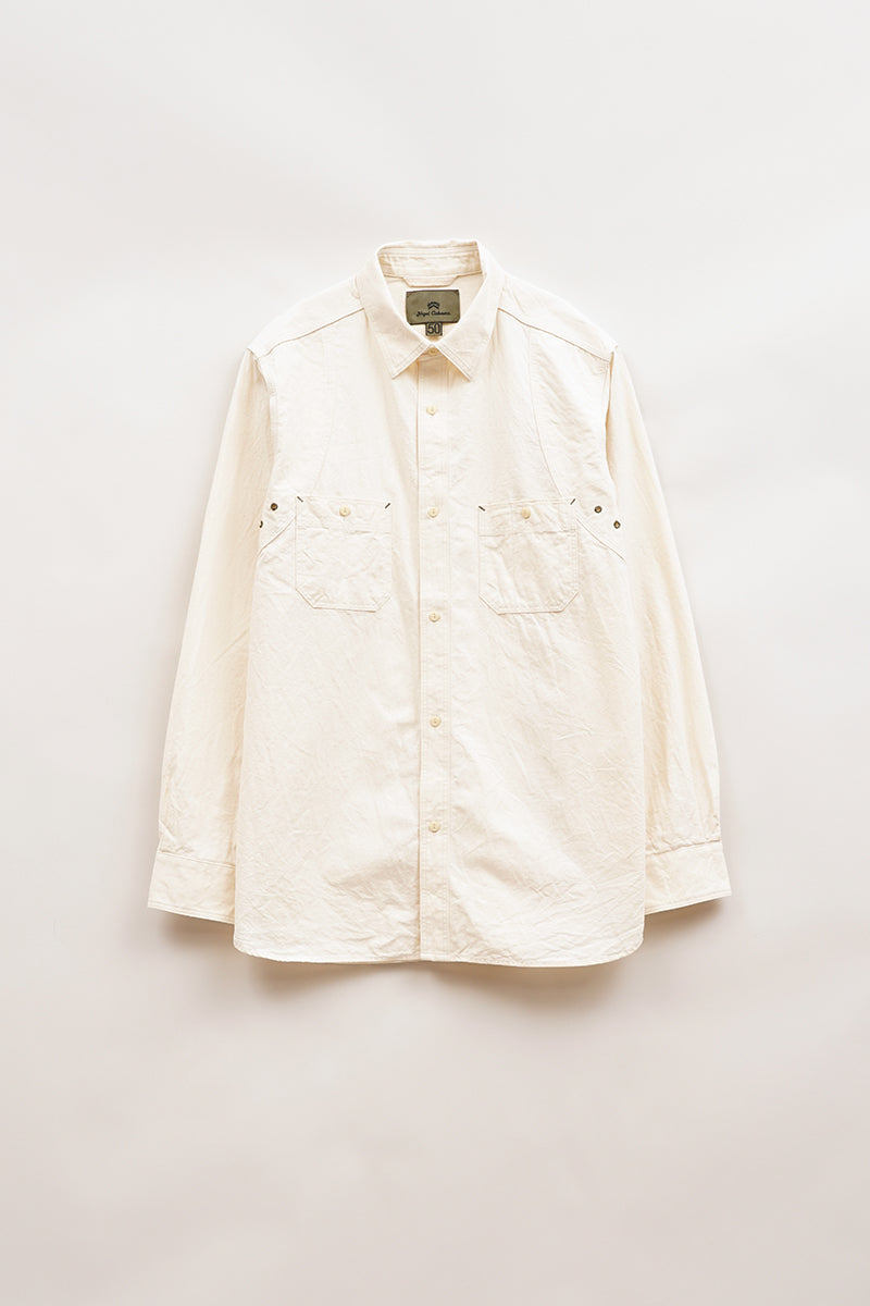 福岡店・オンラインストア限定【ナイジェル・ケーボン】MAN / メディカルシャツ - アイボリー / MEDICAL SHIRT - IVORY
