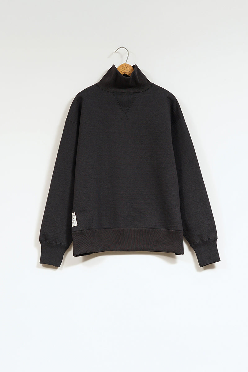 【ナイジェル・ケーボン】MAN / ハイネックスウェットシャツ - ブラック / HIGH NECK SWEAT SHIRT - BLACK