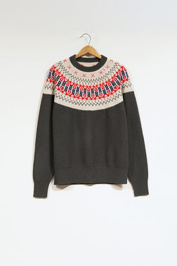 【ナイジェル・ケーボン】MAN / ノルディックセーター - スノーパターン リバーシブル / NORDIC SWEATER - SNOW PATTERN REVERSIBLE