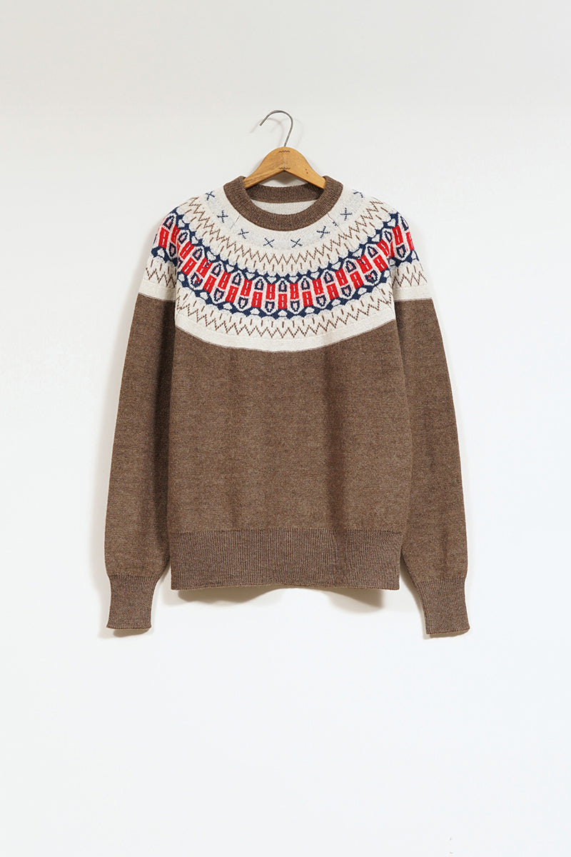 【ナイジェル・ケーボン】MAN / ノルディックセーター - スノーパターン リバーシブル / NORDIC SWEATER - SNOW PATTERN REVERSIBLE
