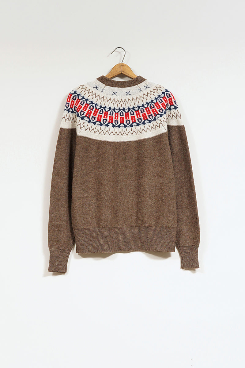 ナイジェルケーボン　セーター　サイズ：50 Nigel Cabourn / 50's CREW NECK 20.5oz Grey Bordeaux (ナイジェル