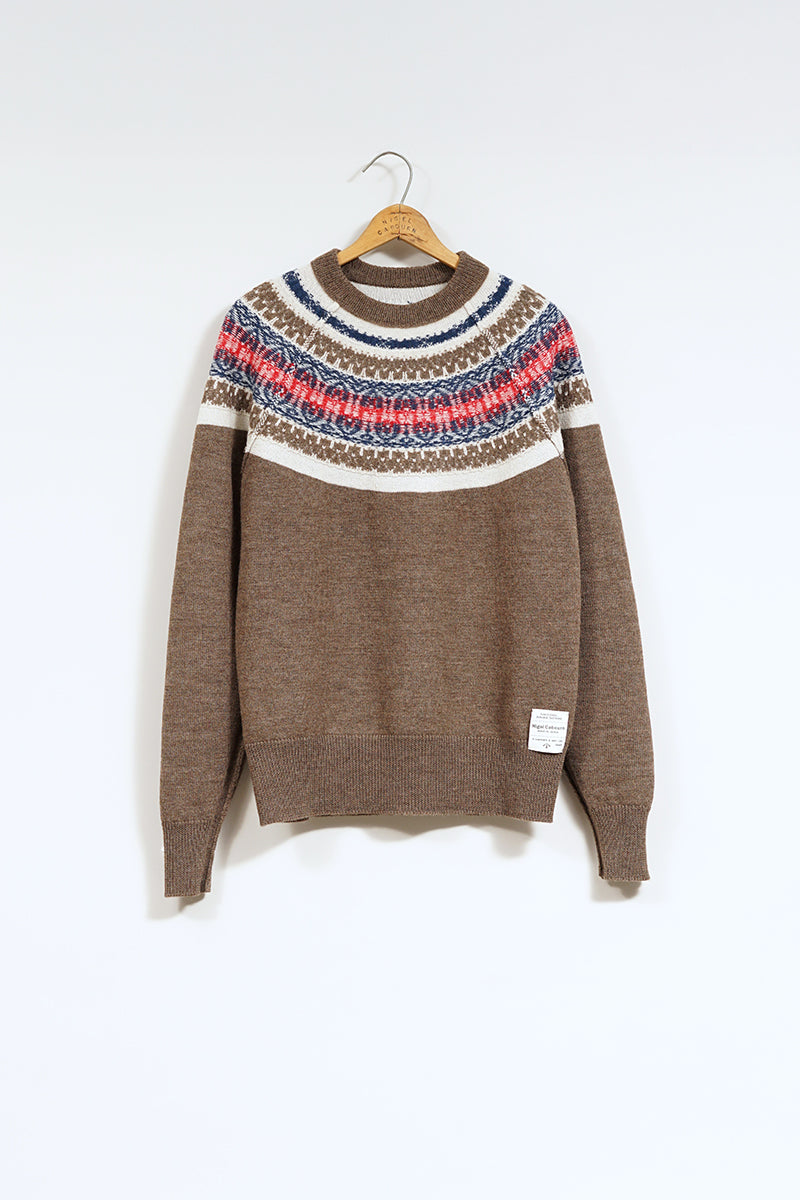 【ナイジェル・ケーボン】MAN / ノルディックセーター - スノーパターン リバーシブル / NORDIC SWEATER - SNOW PATTERN REVERSIBLE