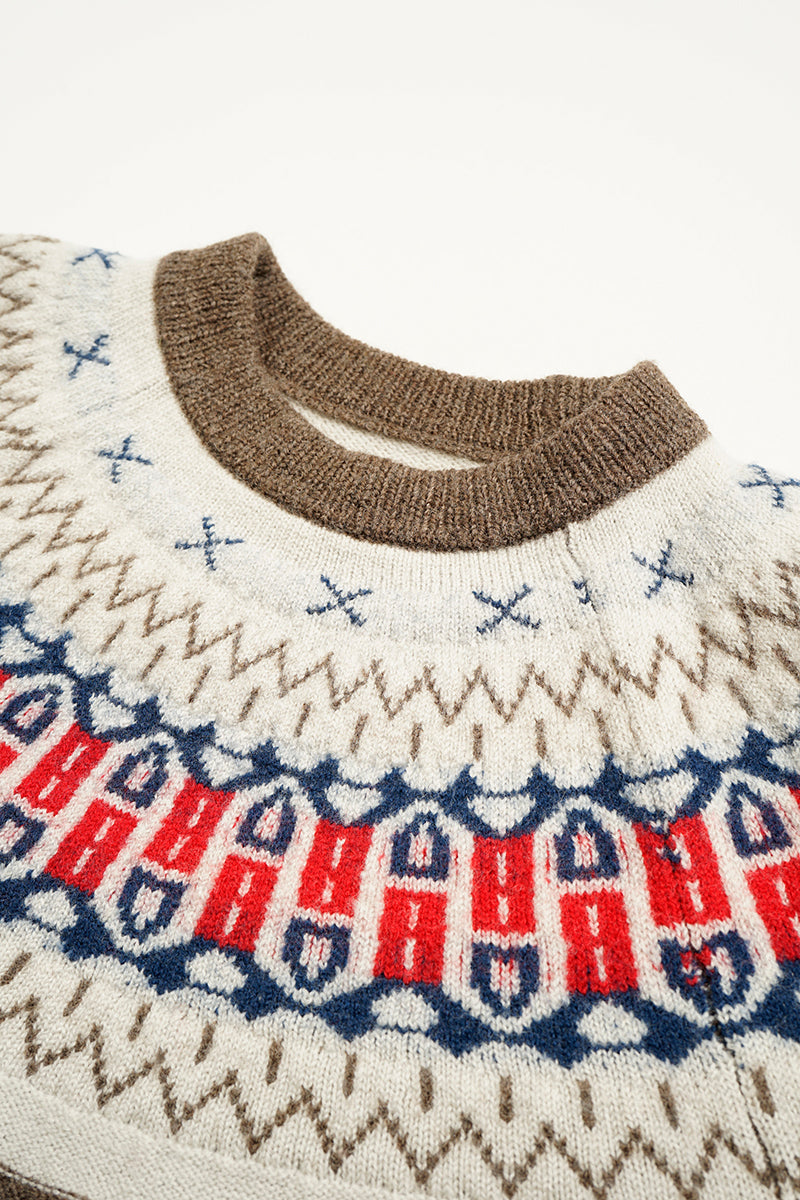 【ナイジェル・ケーボン】MAN / ノルディックセーター - スノーパターン リバーシブル / NORDIC SWEATER - SNOW PATTERN REVERSIBLE