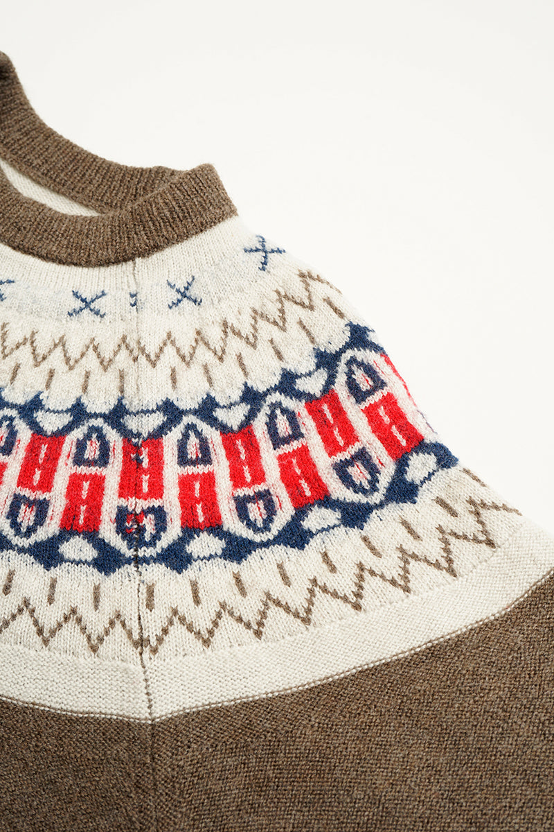 【ナイジェル・ケーボン】MAN / ノルディックセーター - スノーパターン リバーシブル / NORDIC SWEATER - SNOW PATTERN REVERSIBLE