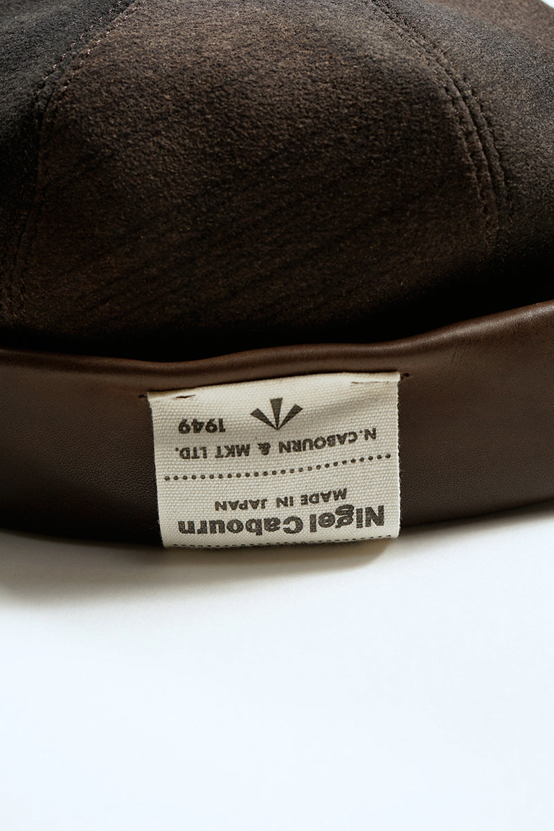 s*B*s >>Nigel Cabourn ロールキャップ ◯ Nigel Cabourn - ROLL CAP OIL VELOUR - BROWN – PHAETON
