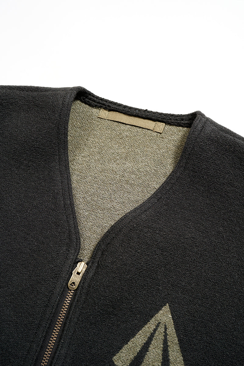 【ナイジェル・ケーボン】MAN / ジップアップベスト - ラグジャカード / ZIP UP VEST - RAG JACQUARD