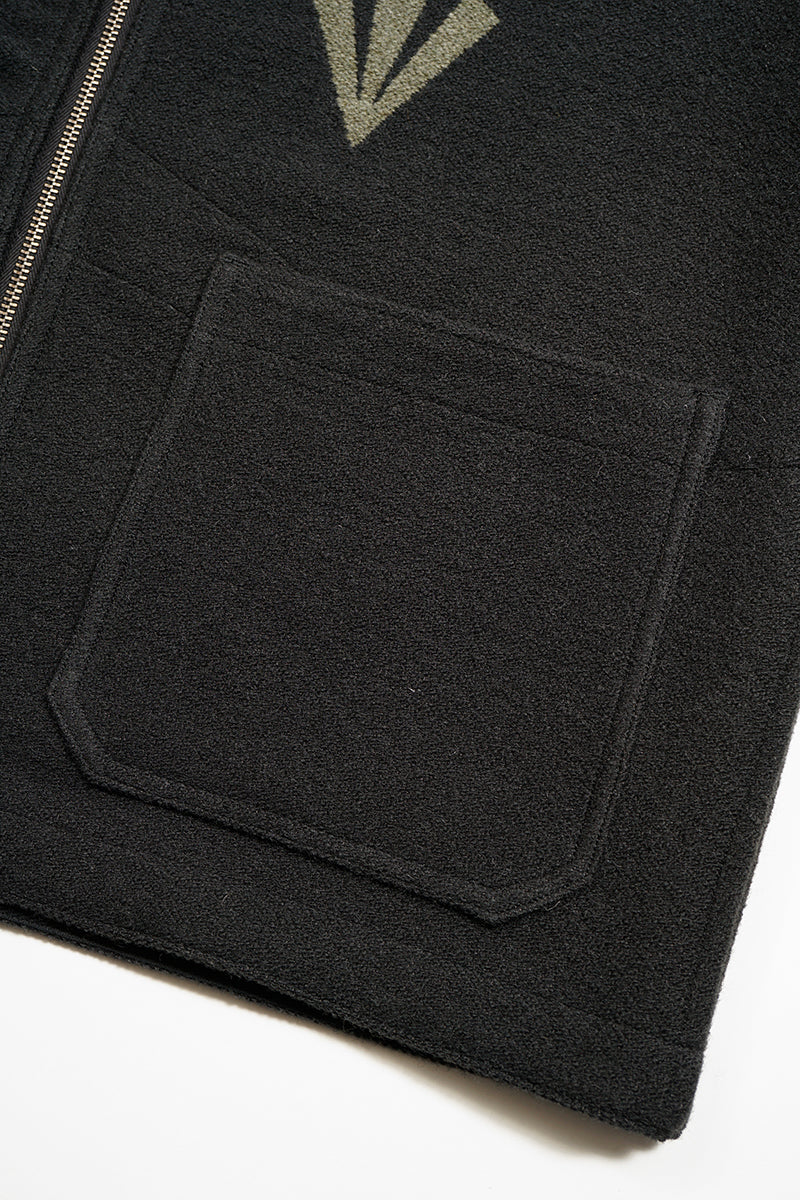 【ナイジェル・ケーボン】MAN / ジップアップベスト - ラグジャカード / ZIP UP VEST - RAG JACQUARD