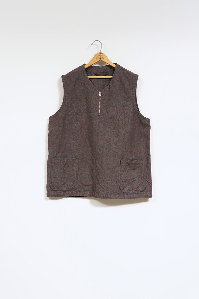【ナイジェル・ケーボン】MAN / フレンチワークベスト - ヘンプ / FRENCH WORK VEST - HEMP