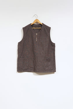 【ナイジェル・ケーボン】MAN / フレンチワークベスト - ヘンプ / FRENCH WORK VEST - HEMP