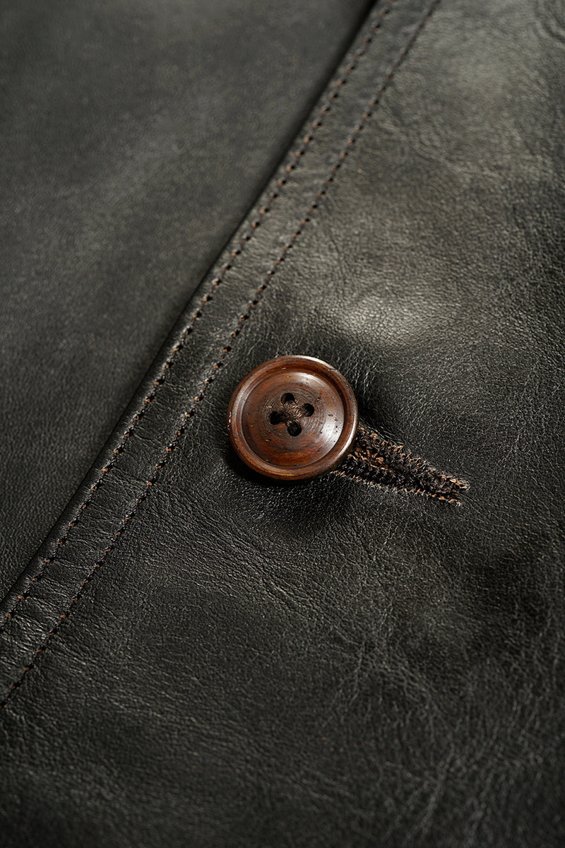 【ナイジェル・ケーボン】MAN / A-1ジャケット - ブラウンコアレザー / A-1 JACKET - BROWN CORE LEATHER