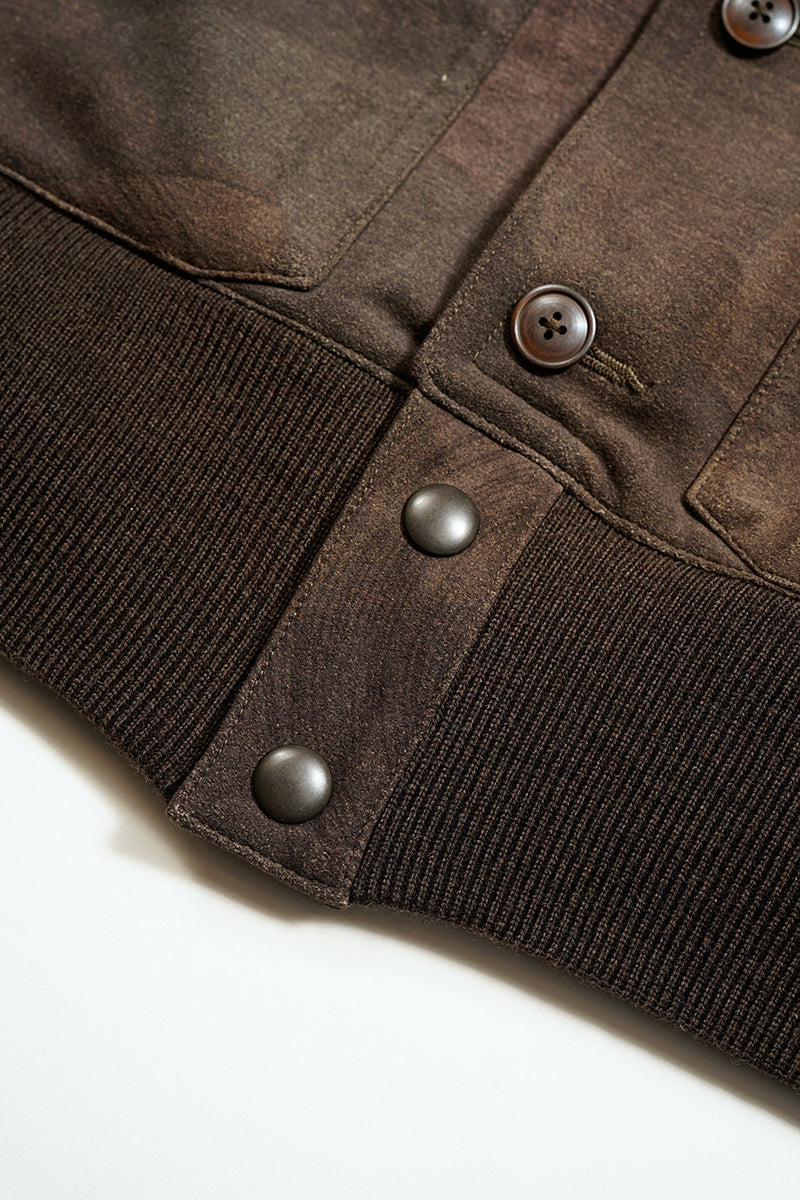 【ナイジェル・ケーボン】MAN / A‐１ジャケット - カモウルトラスウェード / A-1 JACKET - CAMO ULTRA SUEDE