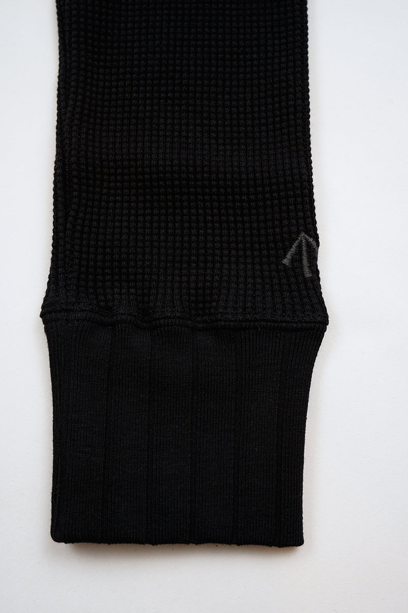 【ナイジェル・ケーボン】WOMAN / タートルネック ビッグワッフル - ブラック / TURTLE NECK BIG WAFFLE - BLACK