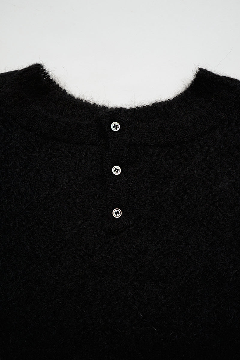 【ナイジェル・ケーボン】WOMAN / レーシーニット カラー Tシャツ /  LACEY KNIT COLLAR T-SH