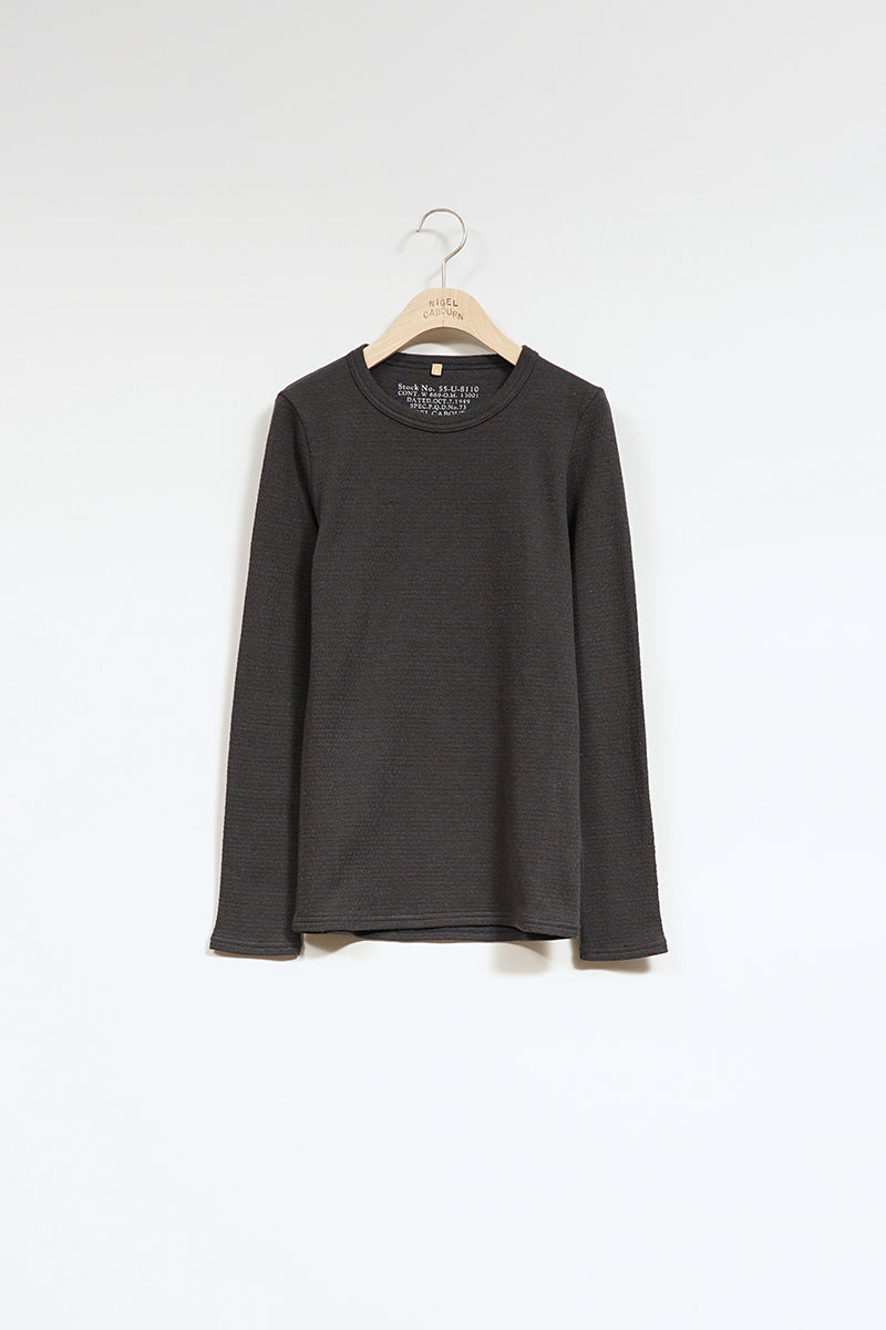 【ナイジェル・ケーボン】WOMAN / クルーネックロングスリーブ -コットンシルク / CREW NECK LONG SLEEVE - COTTON SILK