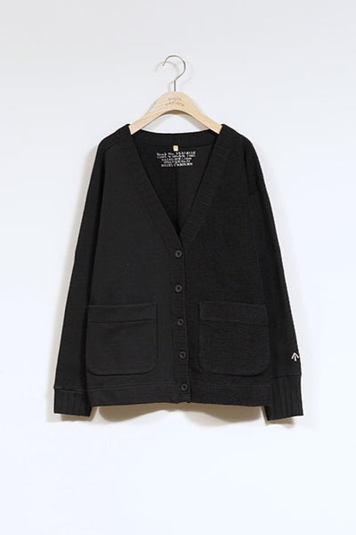 【ナイジェル・ケーボン】WOMAN / アーミージャージーミックスカーディガン ブラック / ARMY JERSEY MIX C/D BLACK