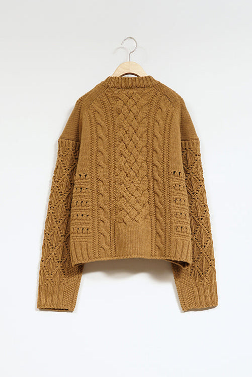 【ナイジェル・ケーボン】WOMAN / ミックスケーブル クルーネック / MIX CABLE CREW NECK