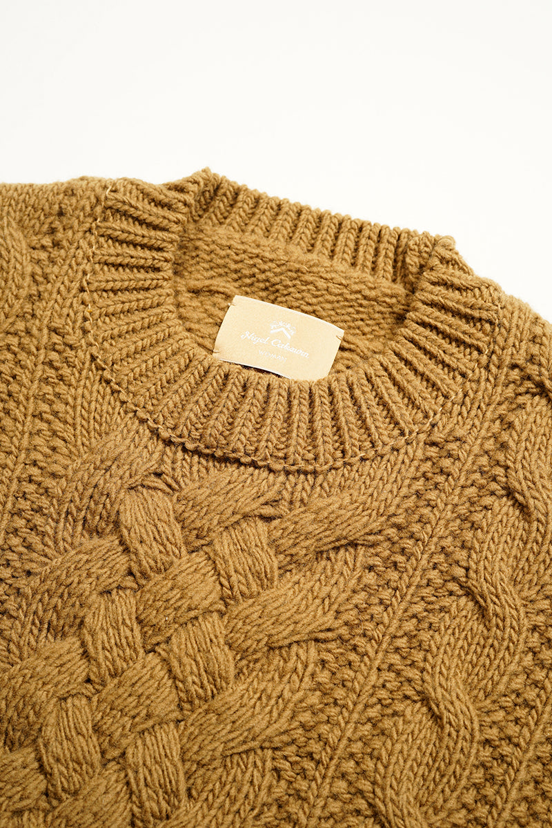 【ナイジェル・ケーボン】WOMAN / ミックスケーブル クルーネック / MIX CABLE CREW NECK