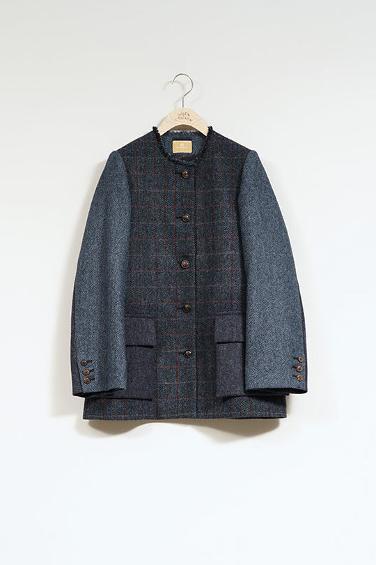 【ナイジェル・ケーボン】WOMAN / カラーレスジャケット ブリティッシュツイード / COLLARLESS JK BRITISH TWEED