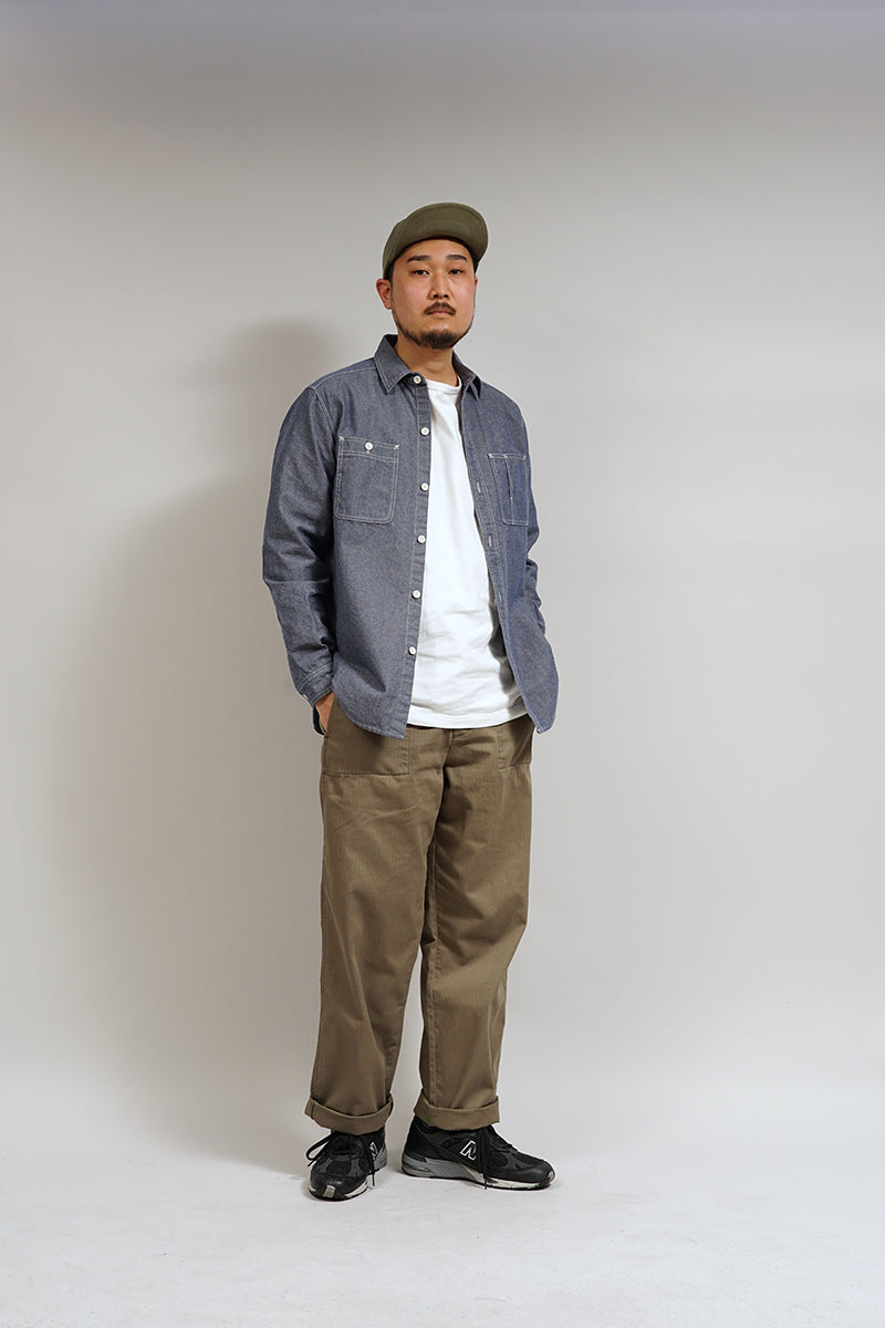 【ナイジェル・ケーボン】UNISEX / シャンブレーシャツ / SH01 CHAMBRAY SHIRT