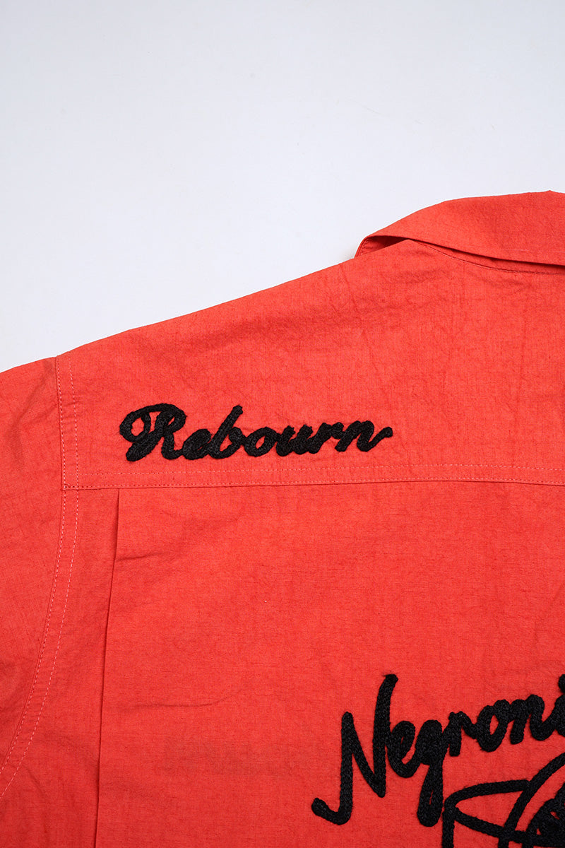ケルト&コブラ　ボーリングシャツ　ROSSO チパユウスケ ケーボン・リボーン】UNISEX / ボーリングシャツオレンジ / BOWLING