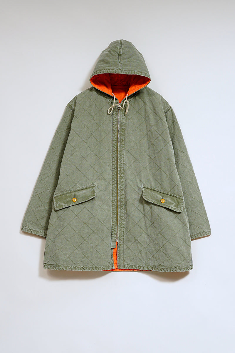 【ナイジェル・ケーボン】MAN / キルティングデッキコートリバーシブル - リップストップ / QUILTING DECK COAT REVERSIBLE - RIPSTOP