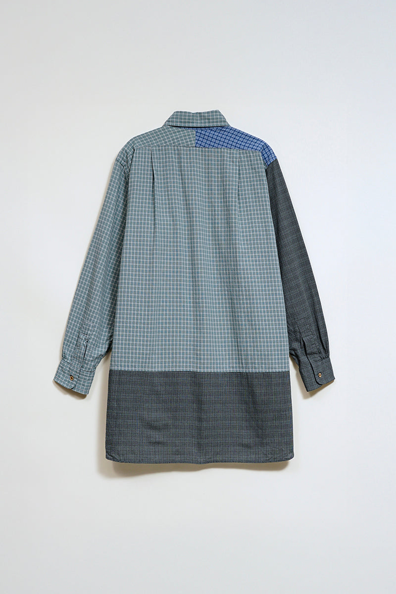 【ナイジェル・ケーボン】MAN / グランパシャツ - クレイジーパターンドビー / GRANDPA SHIRT - CRAZY PATTERN DOBBY