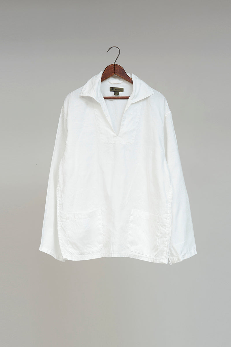 【ナイジェル・ケーボン】MAN / フレンチプルオーバーシャツ- ヘンプ / FRENCH PULLOVER SHIRT - HEMP