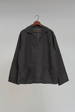 【ナイジェル・ケーボン】MAN / フレンチプルオーバーシャツ- ヘンプ / FRENCH PULLOVER SHIRT - HEMP