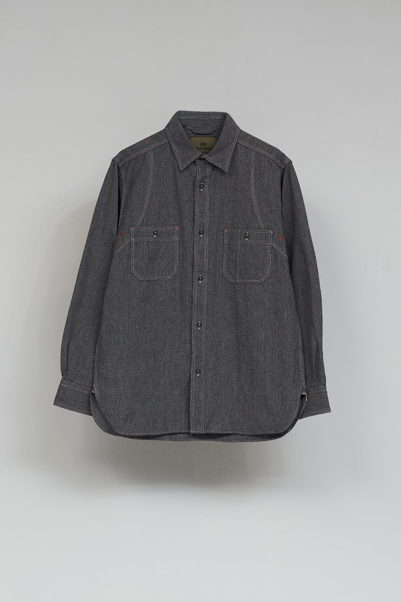 【ナイジェル・ケーボン】MAN / ニューメディカルシャツ - ソルト＆ペッパー / NEW MEDICAL SHIRT SALT&PEPPER