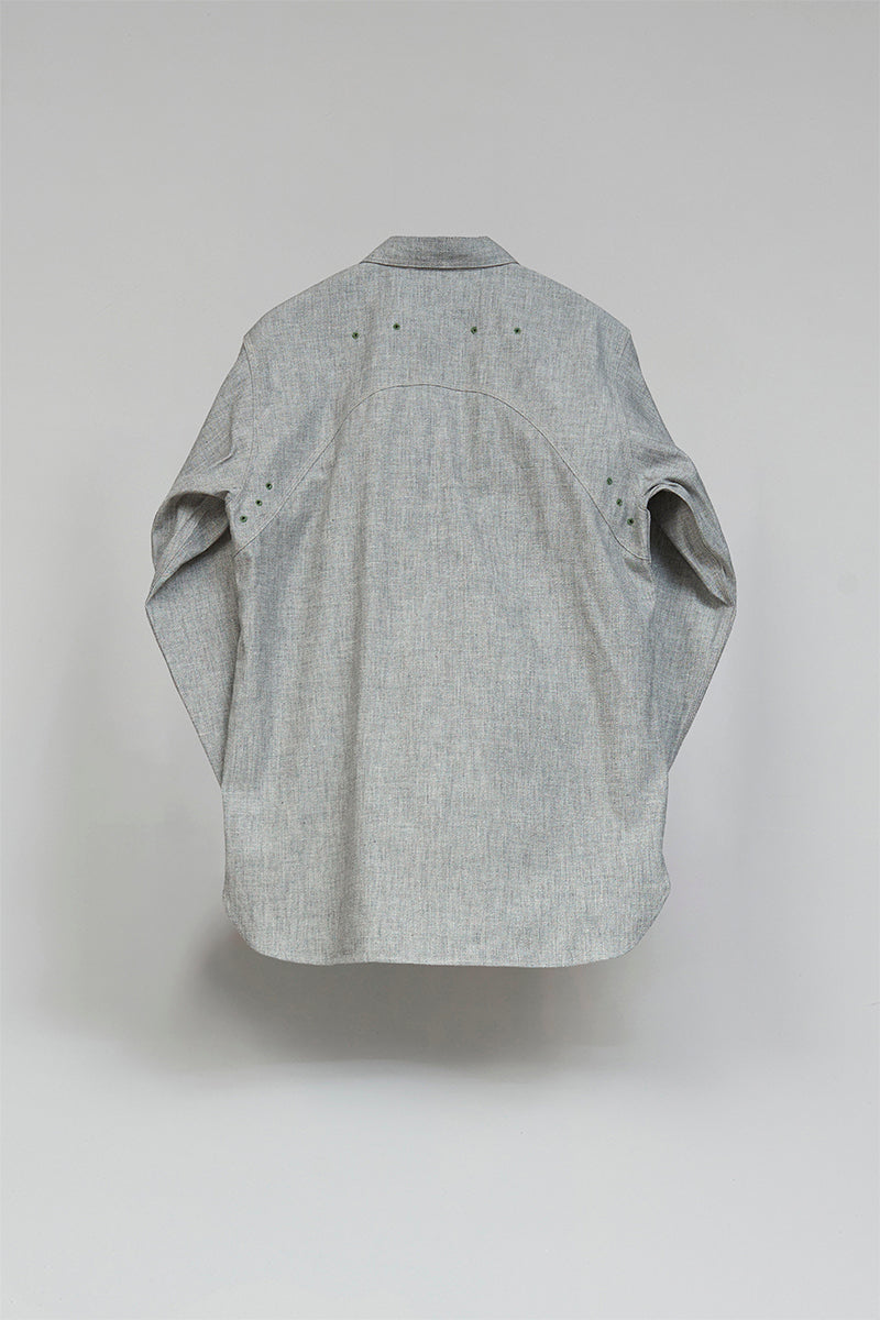 【ナイジェル・ケーボン】MAN / ニューメディカルシャツ - ソルト＆ペッパー / NEW MEDICAL SHIRT SALT&PEPPER