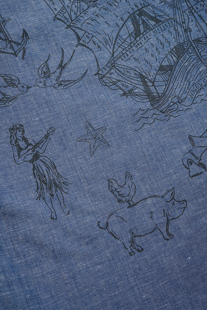 【ナイジェル・ケーボン】MAN / メディカルシャツ - タトゥープリント / MEDICAL SHIRT - TATTOO PRINT