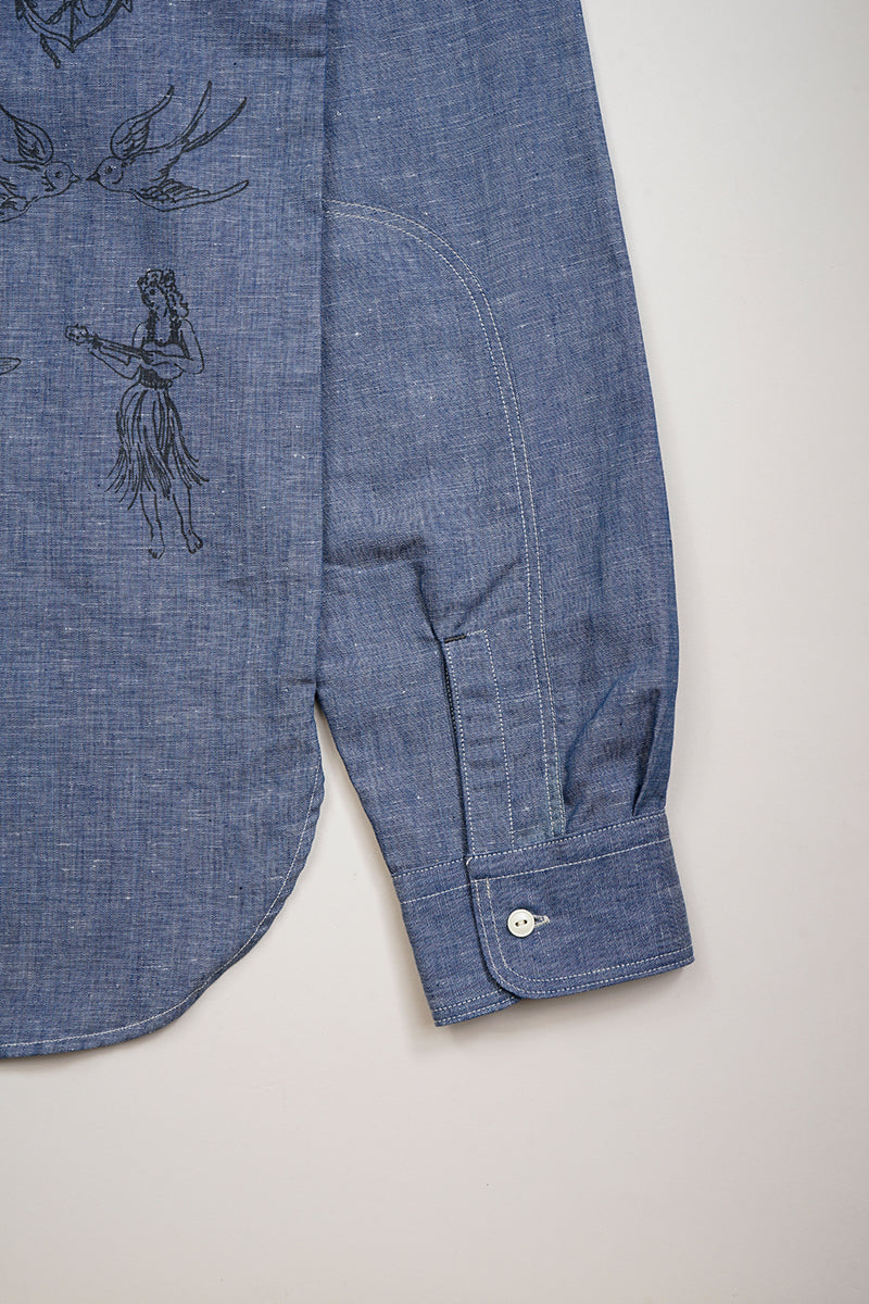 【ナイジェル・ケーボン】MAN / メディカルシャツ - タトゥープリント / MEDICAL SHIRT - TATTOO PRINT