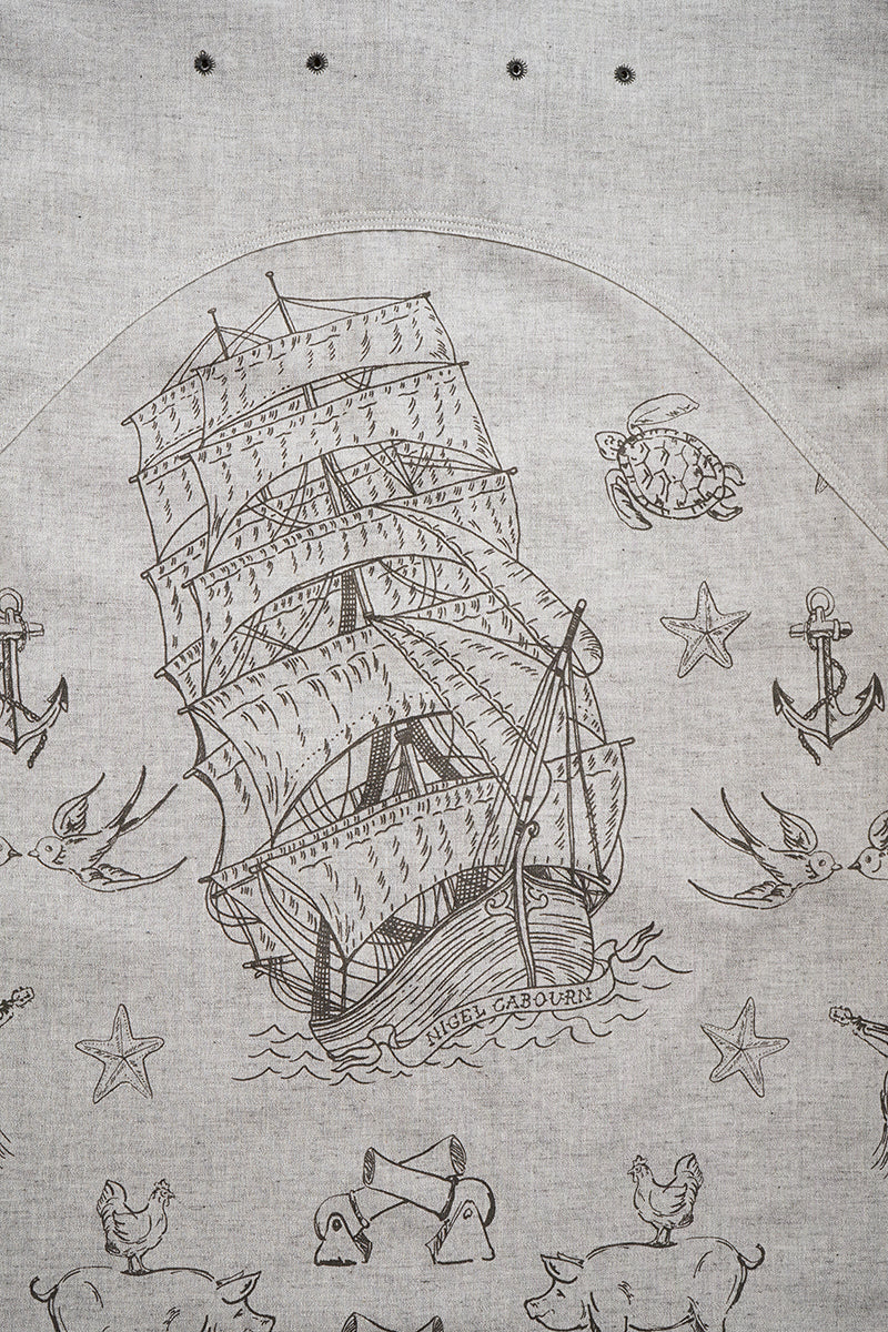 【ナイジェル・ケーボン】MAN / メディカルシャツ - タトゥープリント / MEDICAL SHIRT - TATTOO PRINT