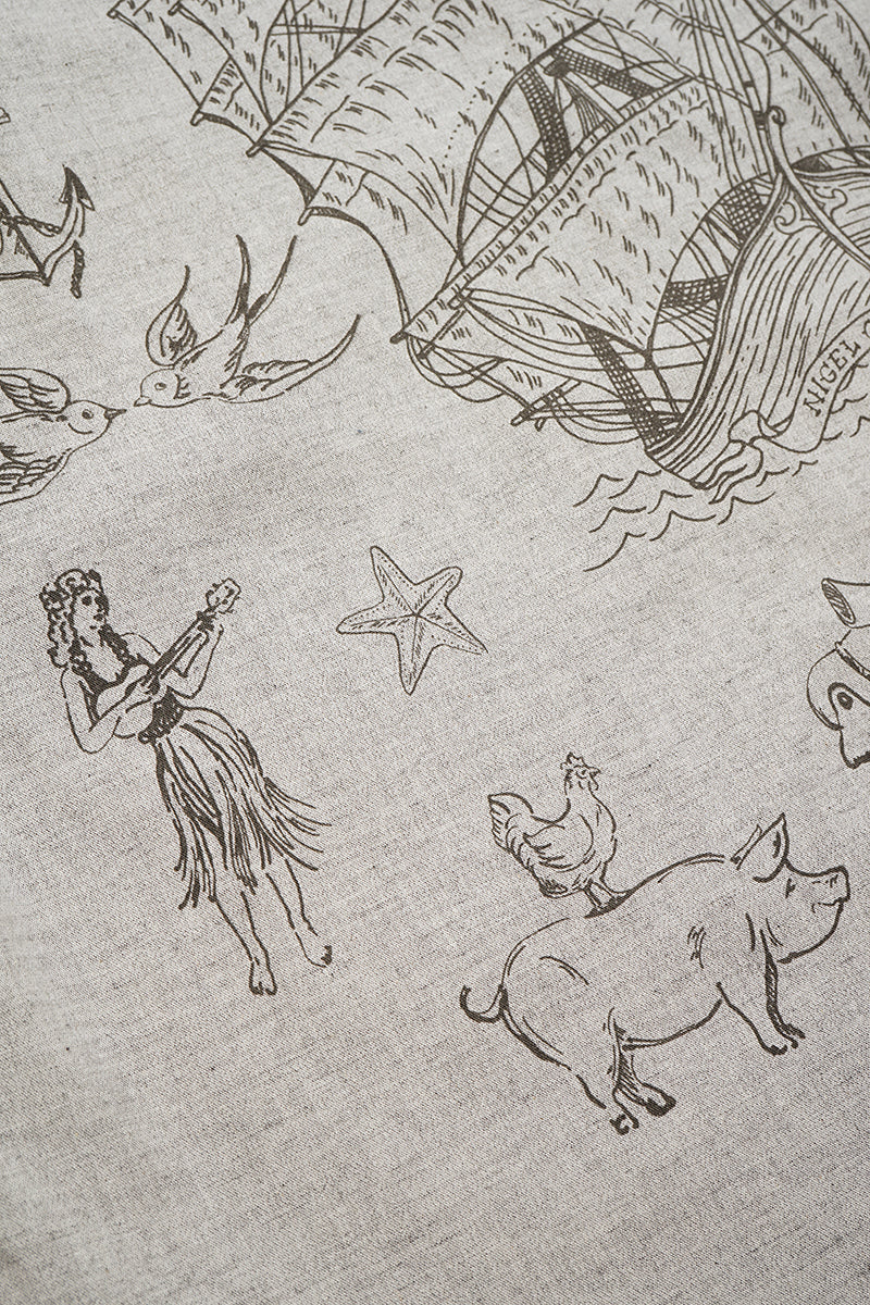 【ナイジェル・ケーボン】MAN / メディカルシャツ - タトゥープリント / MEDICAL SHIRT - TATTOO PRINT