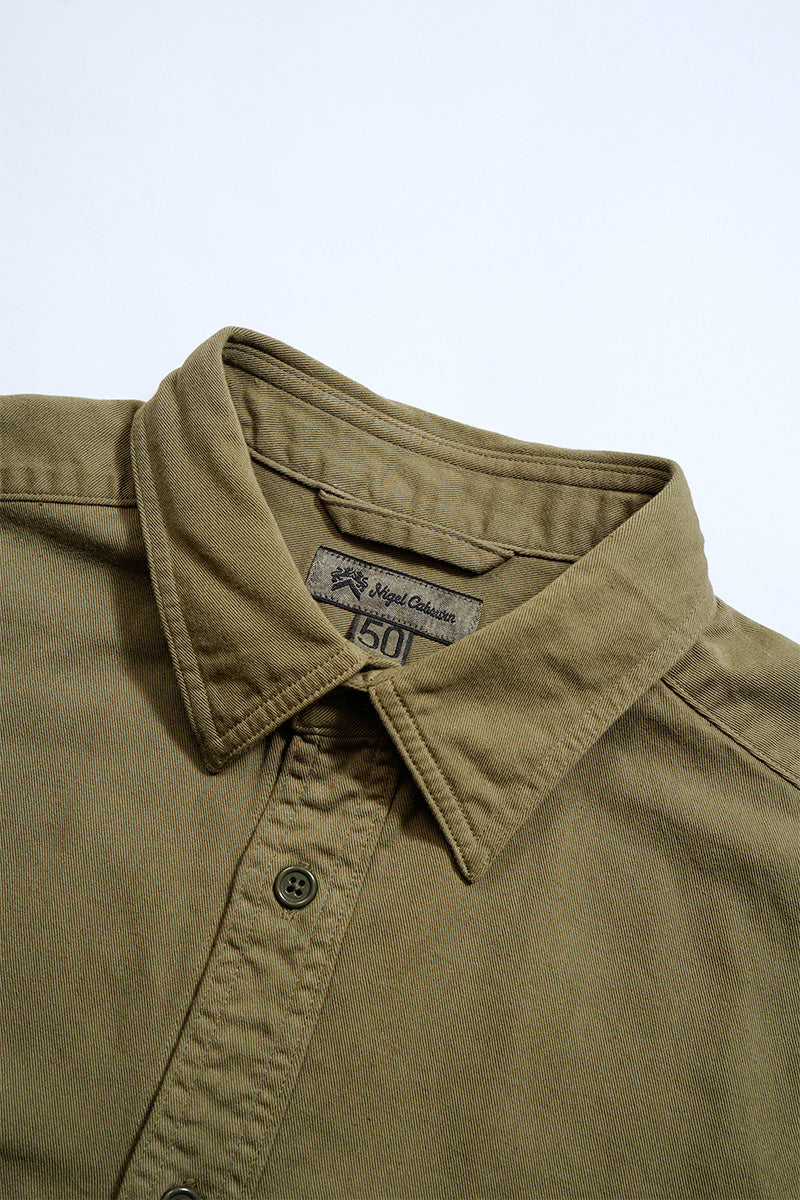 【ナイジェル・ケーボン】MAN / 50s スクエアヘムワークシャツ / 50s SQUARE HEM WORK SHIRT