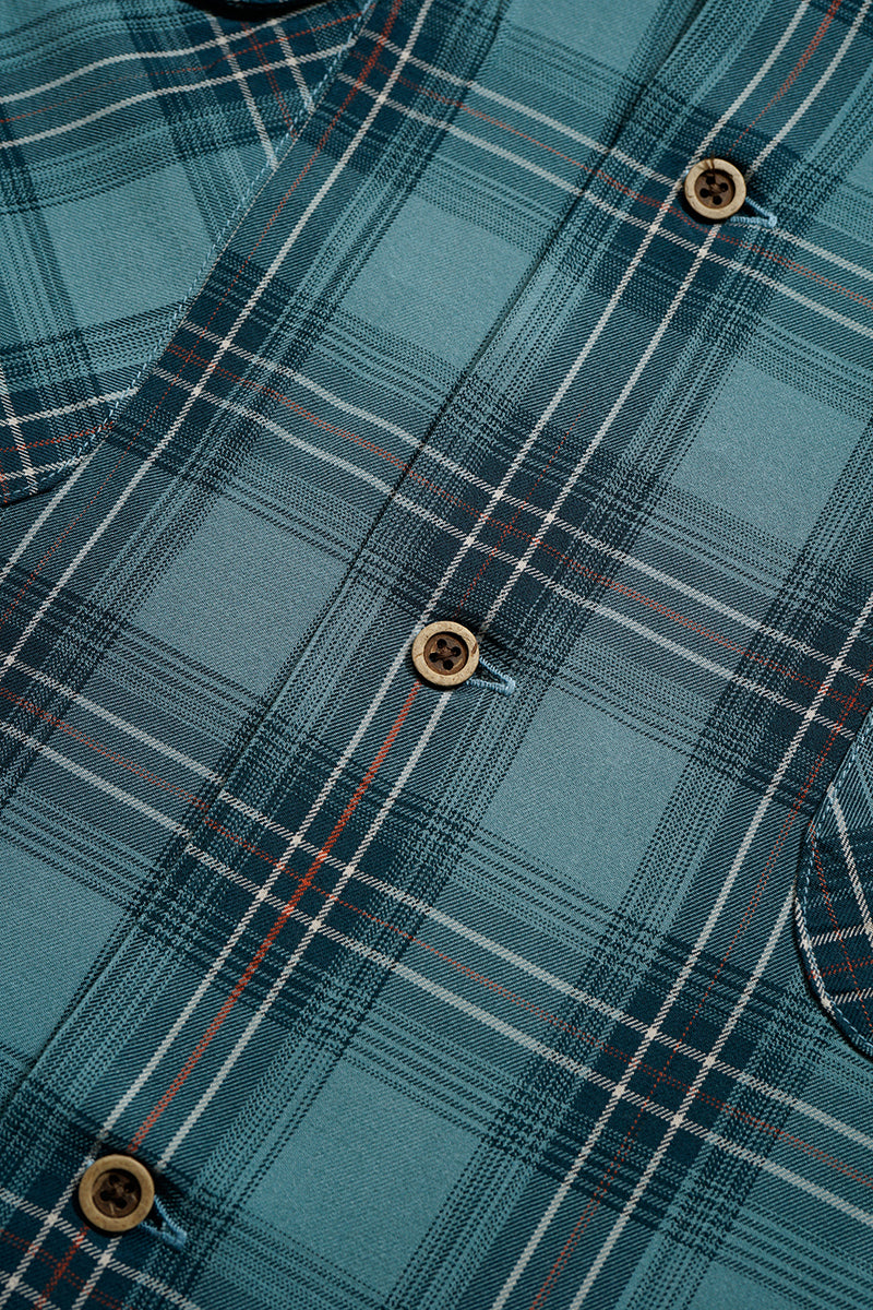 【ナイジェル・ケーボン】MAN / オープンカラーシャツ - レーヨンチェック / OPEN COLLAR SHIRT - RAYON CHECK