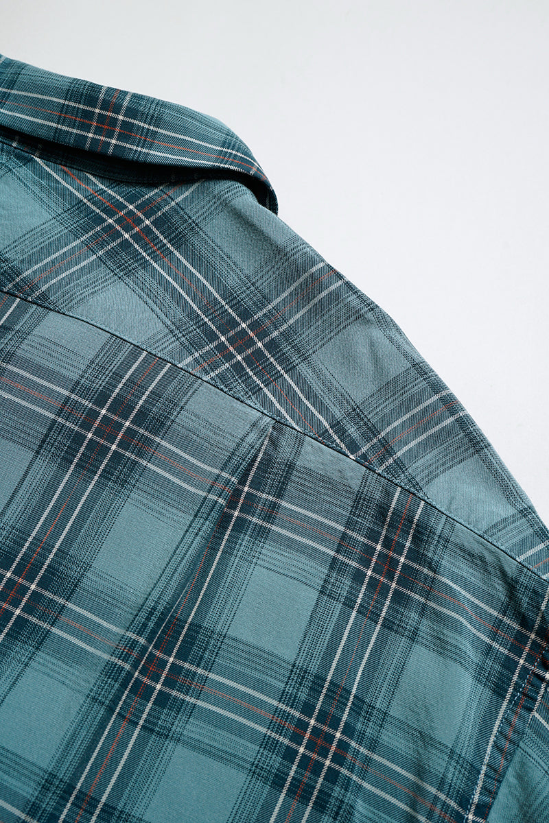 【ナイジェル・ケーボン】MAN / オープンカラーシャツ - レーヨンチェック / OPEN COLLAR SHIRT - RAYON CHECK