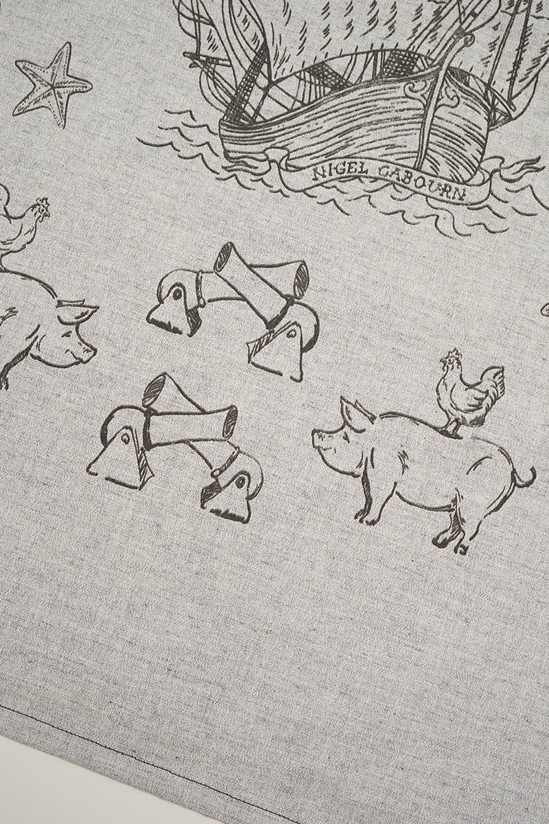 【ナイジェル・ケーボン】MAN / オープンカラーシャツ - タトゥープリント / OPEN COLLAR SHIRT - TATTOO PRINT