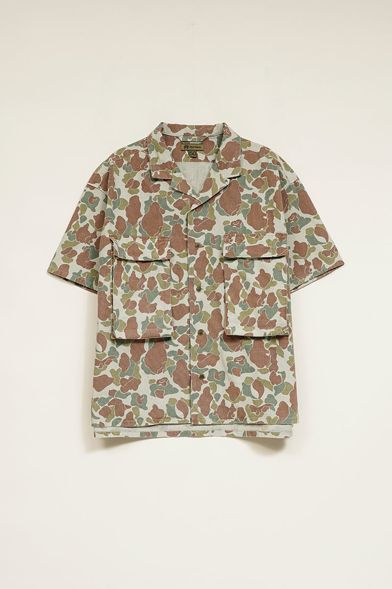 【ナイジェル・ケーボン】MAN / アーミーシャツ ショートスリーブ - カモ / ARMY SHIRT SHORT SLEEVE - CAMO