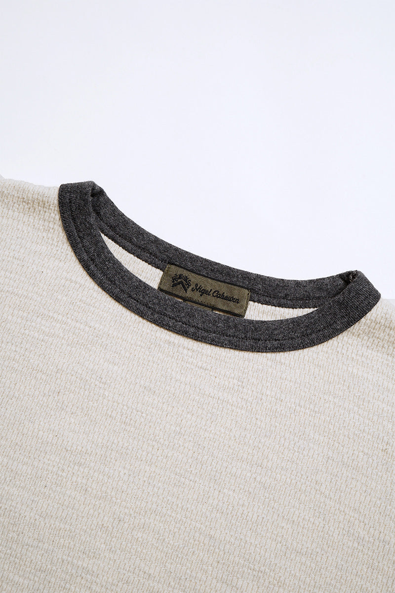 【ナイジェル・ケーボン】MAN / ベースボール Tシャツ - ハニカムニット / BASEBALL T-SHIRT - HONEYCOMB KNIT
