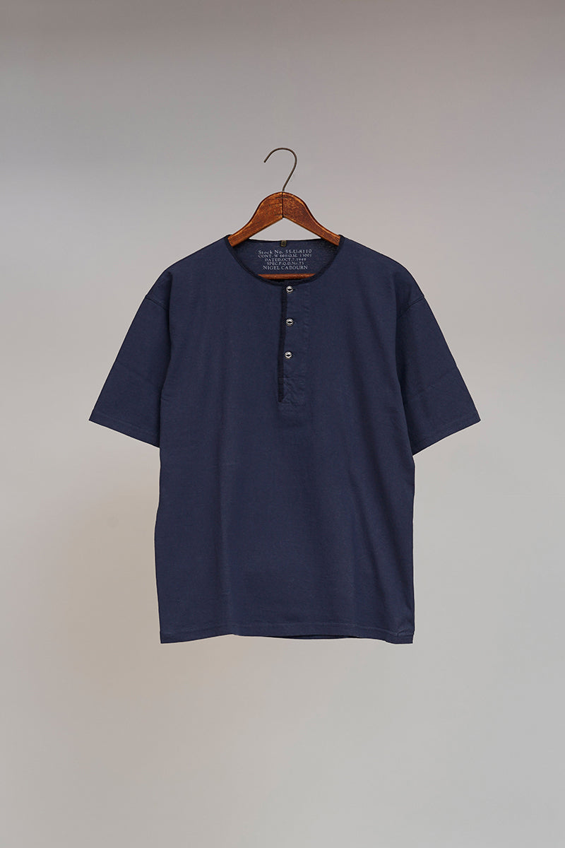 2/14発売　HENLEY NECK SHIRT NAVY M 新品未使用 ナイジェル・ケーボン】MAN / 50s ヘンリーネックシャツ / 50s HENLEY
