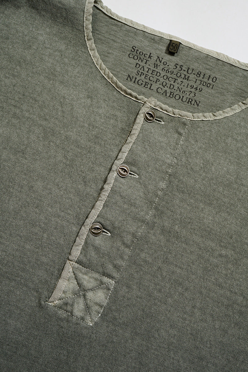 【ナイジェル・ケーボン】MAN / 50s ヘンリーネックシャツ - ピグメント / 50s HENLEY NECK SHIRT - PIGMENT