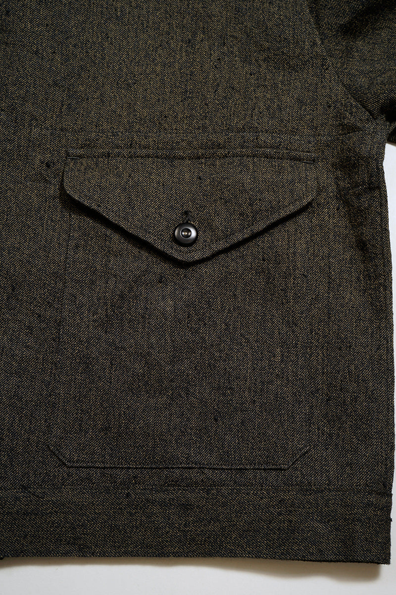 予約商品【ナイジェル・ケーボン】MAN / フレンチワークジャケット - ミックスブラックシャンブレー / FRENCH WORK JACKET - MIX BLACK CHAMBRAY